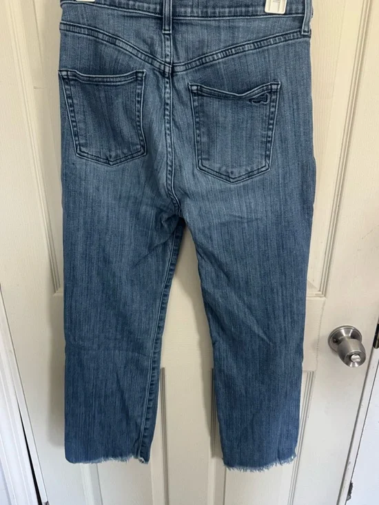 AYR Womens The Bomb Pop High Rise Straight Leg Raw Hem Jeans Size 29 - Picture 6 of 12